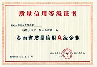 質(zhì)量信用等級